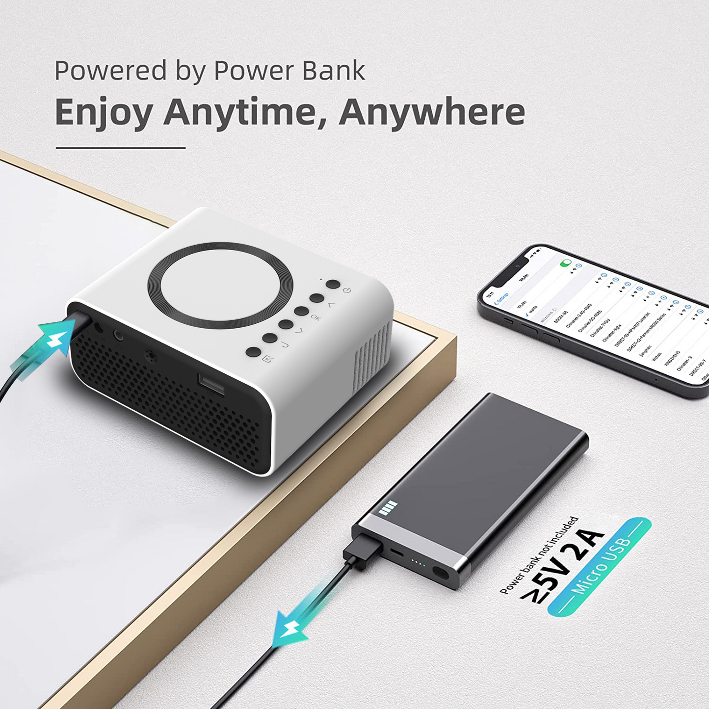 جهاز عرض لاسلكي صغير بتقنية LED