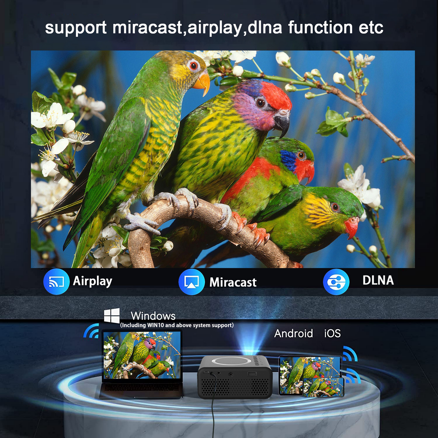 جهاز عرض لاسلكي صغير بتقنية LED