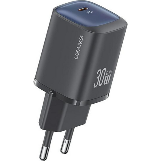 Incarcator retea 30W USAMS CC251, tehnologie GaN, dimensiuni mici, negru, 36x33x80mm ( )