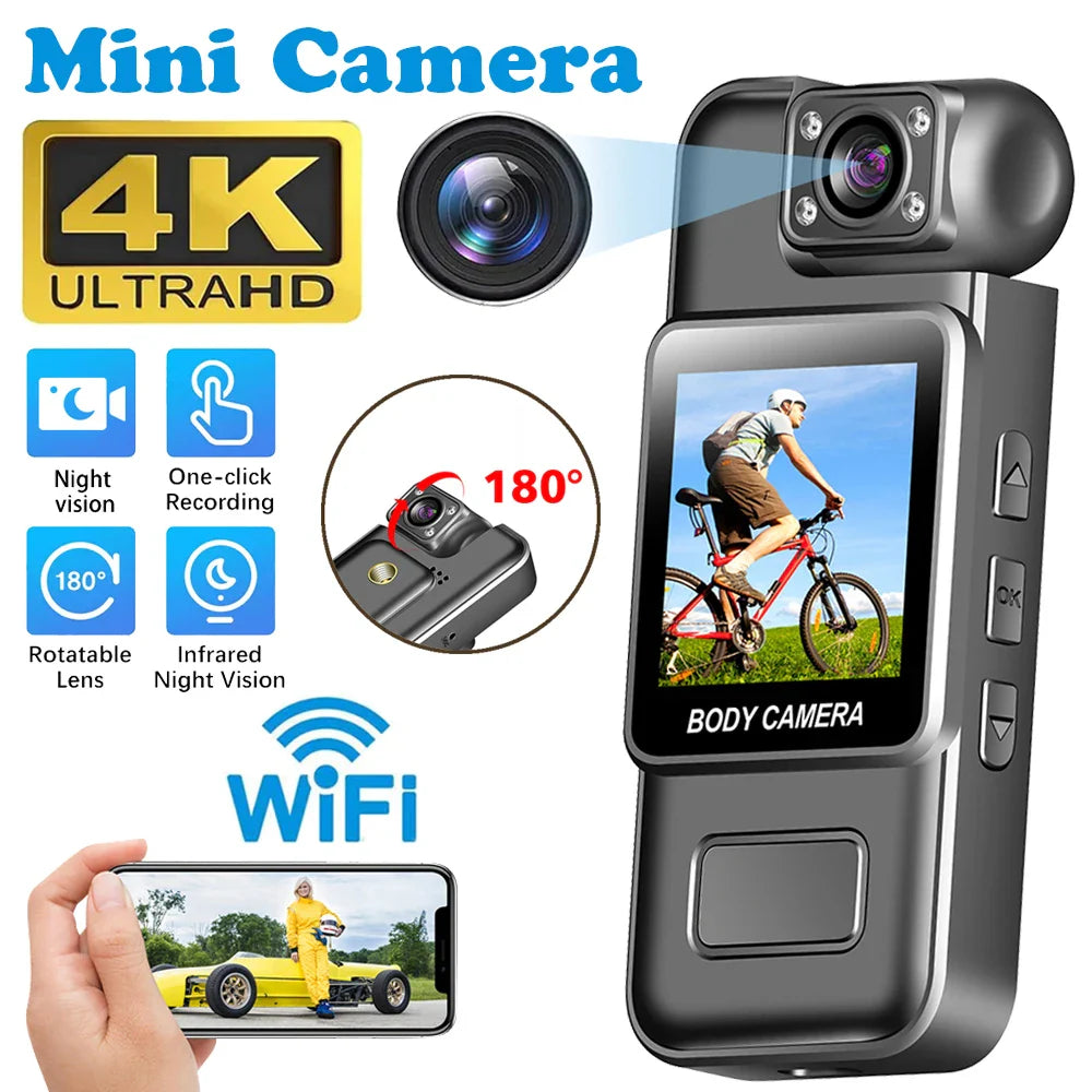 NNEOBA WiFi Mini Body Camera Black