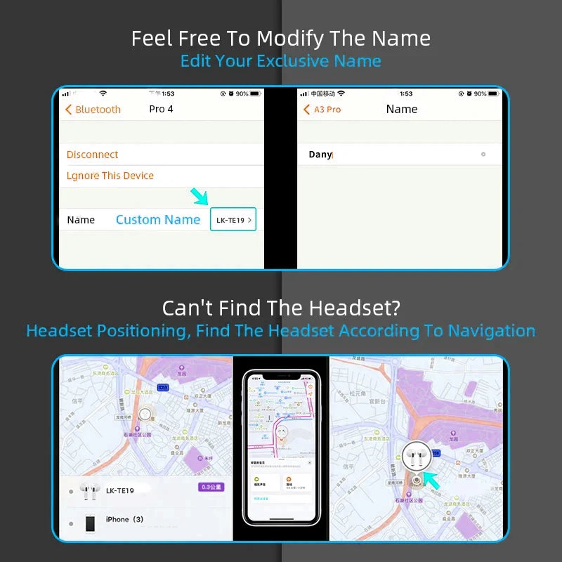 NNEOBA Wireless Bluetooth Earbuds with Siri Pop-Up