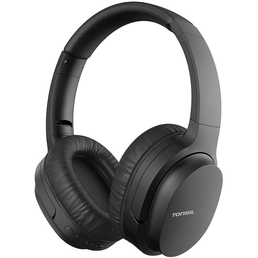 Bezdrôtové slúchadlá TONSIL R45 BT Bluetooth Na uši ANC TWS MIC čierne (R45BTBLACK)